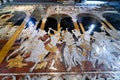 Siena Tuscany Italy. The marble mosaic floor inside the Cathedral. The slaughter of the innocents