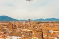 Siena, Tuscany region, Italy. Panoramic view of the historic center from the view point at the top of Siena Cathedral Royalty Free Stock Photo