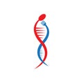 Sience DNA food logo template Royalty Free Stock Photo