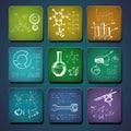 Sience icons. Royalty Free Stock Photo