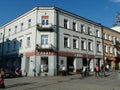 KIELCE , POLAND -SIENKIEWICZA STREET IN THE CITY CENTER OF KIELCE