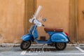 Retro scooter on the street of Siena city