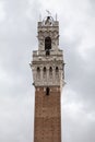 Sienna, Torre del Mangia (Palazzo Pubblico) at the Piazza del Campo, Tuscany, Italy