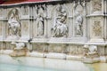 SIENNA, TUSCANY/ITALY - MAY 18 : Detail of the fountain in the m Royalty Free Stock Photo