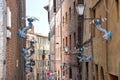 Ornate light fittings in Sienna Italy on May 18, 2013