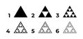 Sierpinski triangle constructing steps