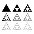 Sierpinski triangle evolution steps