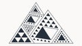 Sierpinski triangle fractal, geometric art for math and abstract designs vector design Generative AI
