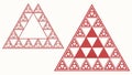 Sierpinski triangle fractal, geometric pattern for math and abstract design vector design Generative AI