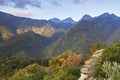 Sierra Blanca. Striations with the Sierra de las Nieves Royalty Free Stock Photo