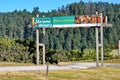 The main entrance sign at the Sierra Chincua Monarch Butterfly Sanctuary