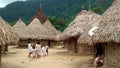 SIERRA DE SANTA MARTA, COLOMBIA - Nov 27, 2019: Indigenous village, Colombia