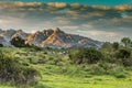 Sierra of Guadarrama and summit the helmet at sunset. Spain madrid