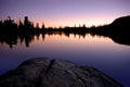 Sierra Lake and Sunset Reflection Royalty Free Stock Photo