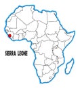 Sierra Leone Africa Map