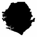 Sierra Leone silhouette map