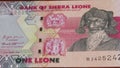 1 Sierra Leonean Leone LE national currency money banknote bill central bank 2