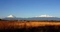  Popocatepetl and iztaccihuatl volcanoes, in tlaxcala, mexico.