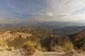 Sierra Nevada mountain landscape on sunny day with soft clouds Royalty Free Stock Photo