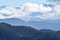 Sierra Nevada with snow view from the natural park of the Sierra de HuÃÂ©tor in Granada