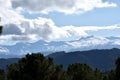 Sierra Nevada with snow view from the natural park of the Sierra de HuÃÂ©tor in Granada