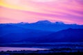 Sierra Nevada at sunset and coast view, Spain Royalty Free Stock Photo