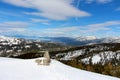 Sierra at Tahoe sick back country looking towards lake Tahoe California Royalty Free Stock Photo