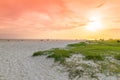 Siesta Key Beach at sunset in Florida Royalty Free Stock Photo