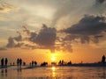 Siesta Key Beach at sunset Royalty Free Stock Photo