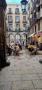 Siesta Spanish Street people  koffe Royalty Free Stock Photo