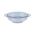 Sieve, colander icon. Kitchen tools silhouette. Vector illustration. Royalty Free Stock Photo