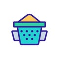 Sieve kitchen accessory icon vector outline illustration