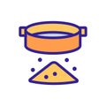 Sieve kitchen ware icon vector outline illustration Royalty Free Stock Photo