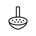 Sieve kitchen ware icon vector outline illustration Royalty Free Stock Photo