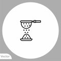 Sieve vector icon sign symbol