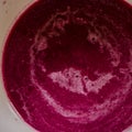 Sieving raspberry puree