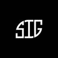 SIG letter logo design on black background. SIG creative initials letter logo concept. SIG letter design.SIG letter logo design on