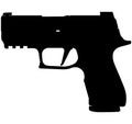 Sig Sauer P320 XCOMPACT 9 mm handgun, pistols for police and army, special forces. Realistic silhouette