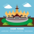 Siger Tower is a tower which is also the zero point in southern Sumatra