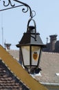 Sighisoara - light lamp in the street of old city Royalty Free Stock Photo