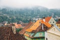 Sighisoara old town panorama view in Romania Royalty Free Stock Photo