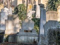 Sighisoara Romania - 11.26.2020: Graves and tombstones in the cemetery located near Church on the Hill in Sighisoara Royalty Free Stock Photo