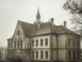 Sighisoara Romania - 11.26.2020: Joseph Haltrich highschool building located near the Church on the Hill in Sighisoara Royalty Free Stock Photo