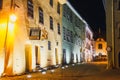 Night view of historic town Sighisoara. City in which was born Vlad Tepes, Dracula Royalty Free Stock Photo