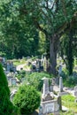 SIGHISOARA, ROMANIA - 1 JULY 2016: Saxon cemetery, located next to the Church on the Hill in Sighisoara, Romania