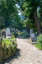 SIGHISOARA, ROMANIA - 1 JULY 2016: Saxon cemetery, located next to the Church on the Hill in Sighisoara, Romania
