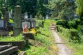 SIGHISOARA, ROMANIA - 1 JULY 2016: Saxon cemetery, located next to the Church on the Hill in Sighisoara, Romania