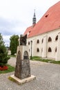 Statue of Vlad Tepes also known as Vlad Dracul or Dracula in the citadel of Sighisoara Royalty Free Stock Photo
