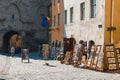 Walking around the historic town Sighisoara. City in which was born Vlad Tepes, Dracula Royalty Free Stock Photo