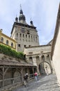 Sighisoara, Romania, june 24th 2016: Fortress Main Tower from the Medieval Town Sighisoara in Romania